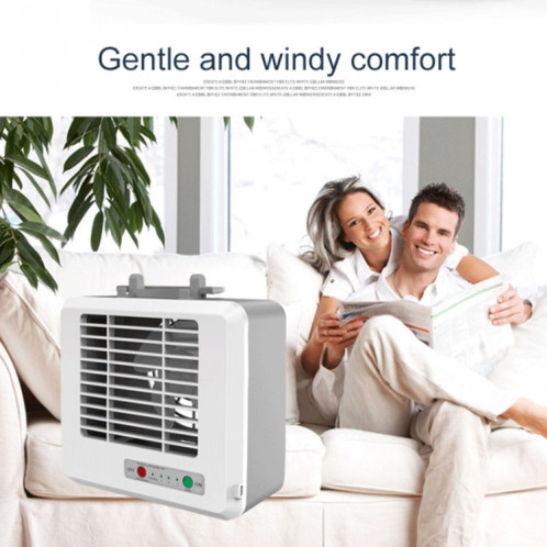Mini refroidisseur d'air électrique de ventilateur de climatiseur de bureau d'économie d'énergie de ménage silencieux portatif (blanc) SH931W909-08