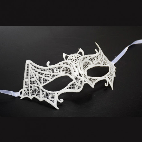 Mascarade halloween fête danse sexy lady masque de chauve-souris en dentelle (blanc) SH964W1054-07