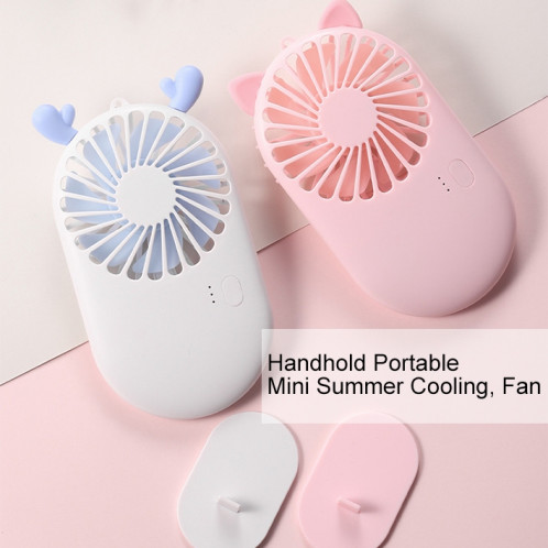 Ventilateur de poche portatif avec mini-clé USB et contrôle de 3 vitesses (rose) SH098F869-011