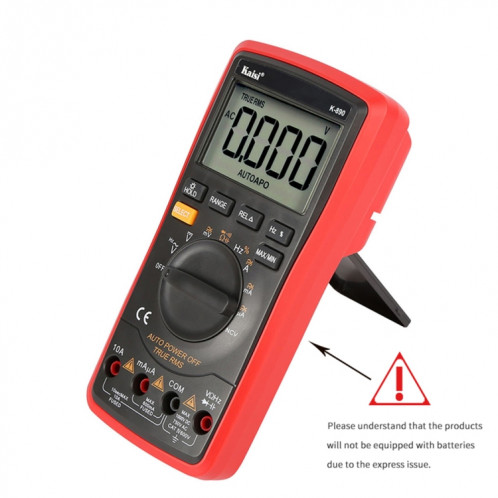 Kaisi K-890 Multimètre numérique LCD professionnel Testeur de multimètre numérique portable électrique SK98711114-06