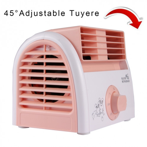 Ventilateur silencieux de bureau de mini turbine de lame de 30W pour le dortoir / chambre à coucher / salon / bureau, 3 types de mode de vitesse, CA 220V (rose) SH874F822-09