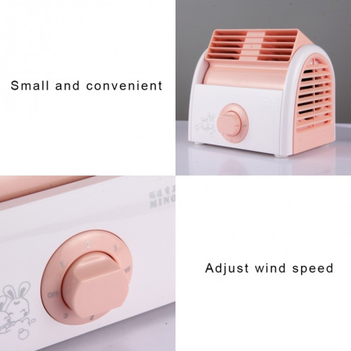 Ventilateur silencieux de bureau de mini turbine de lame de 30W pour le dortoir / chambre à coucher / salon / bureau, 3 types de mode de vitesse, CA 220V (rose) SH874F822-09