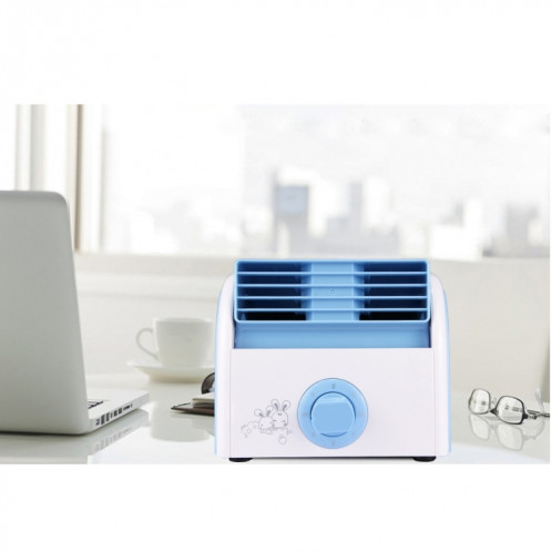 Ventilateur silencieux de bureau de mini turbine de lame de 30W pour le dortoir / chambre à coucher / salon / bureau, 3 types de modes de vitesse, CA 220V (bleu) SH874L226-09