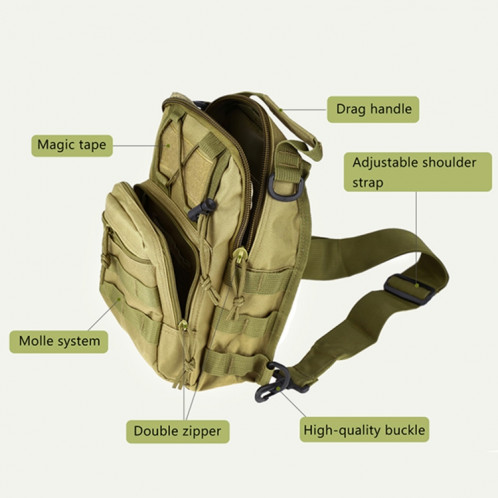 Outdoor Multifonction Unisexe 600D Militaryl Sac à dos Camping Randonnée Chasse Camouflage Sac à dos, Taille: 30 * 22 * 5.0cm SH877A689-09