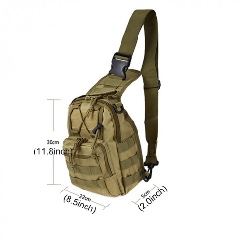 Outdoor Multipurpose Unisex 600D Military Backpack Camping Randonnée Chasse Camouflage Sac à dos, Taille: 30 * 22 * 5.0cm SH877B1078-09