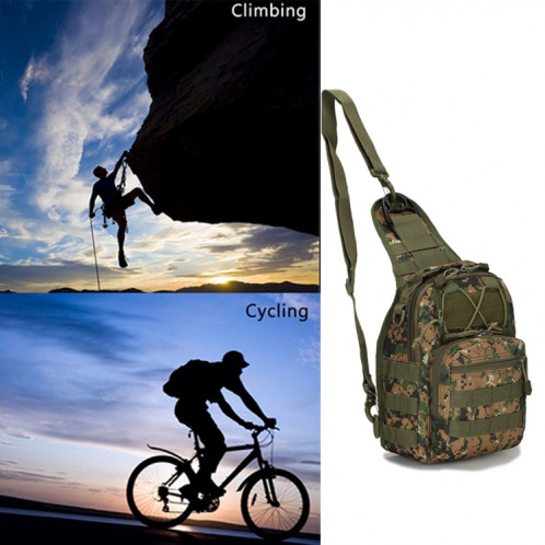 Outdoor Multipurpose Unisex 600D Sac à dos Camping Randonnée Chasse Camouflage Sac à dos, Taille: 30 * 22 * 5.0cm SH877F861-09