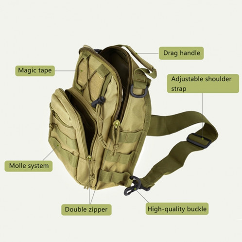 Outdoor Multipurpose Unisex 600D Militaryl Sac à dos Camping Randonnée Chasse Camouflage Sac à dos, Taille: 30 * 22 * 5.0cm (Camouflage) SH877K1271-07