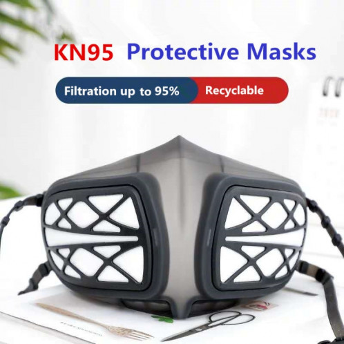 Masque de protection respiratoire en silicone réutilisable PM2.5 KN95 Filtre remplaçable Masque facial anti-buée anti-buée SH20701830-015