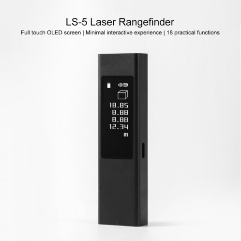 Gamme laser infrarouge de haute précision d'origine Xiaomi Youpin Duka LS5 (Noir) SX699B1837-011