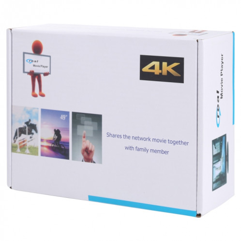 X8 UHD 4K Android 4.4.2 Player multimédia Boîte TV Boîte à télécommande WTIH, RK3229 quad noyau jusqu'à 1,5 GHz, RAM: 1 Go, ROM: 8 Go, Support WiFi, USB 3.0, Interface multimédia HD, Carte TF, Bouchon US SH0041316-09