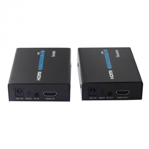 HDMI Extender (Receiver & Sender) sur un seul câble UTP CAT5e / 6, distance de transmission: 120 m (noir) SH0005457-011