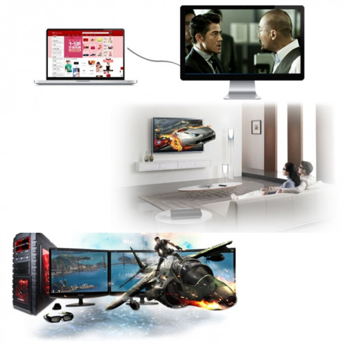 Câble adaptateur enroulé rétractable femelle HDMI 19 broches mâle vers HDMI 19 broches, étirage du câble enroulé à 1,5 m SH00721560-04