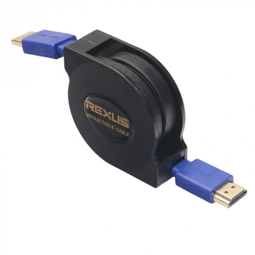 1.8m HDMI 1.4 (1080P) Connecteurs plaqués or HDMI mâle vers HDMI mâle câble plat rétractable (noir) SH080B99-06