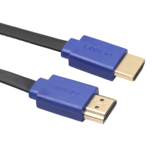 1.8m HDMI 1.4 (1080P) Connecteurs plaqués or HDMI mâle vers HDMI mâle câble plat rétractable (noir) SH080B99-06