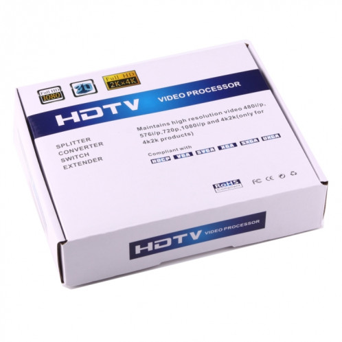 Convertisseur adaptateur vidéo 1080P HD HDMI vers YPbPr et audio R / L (noir) SH101B735-08