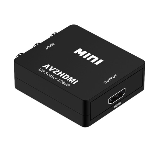 HOWEI HW-2105 Mini AV CVBS / L + R adaptateur de convertisseur audio vers HDMI, prise en charge du scaler 1080P (noir) SH106B1254-011