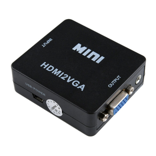 HOWEI HW-2109 Mini convertisseur audio vidéo HDMI vers VGA (noir) SH108B1903-011