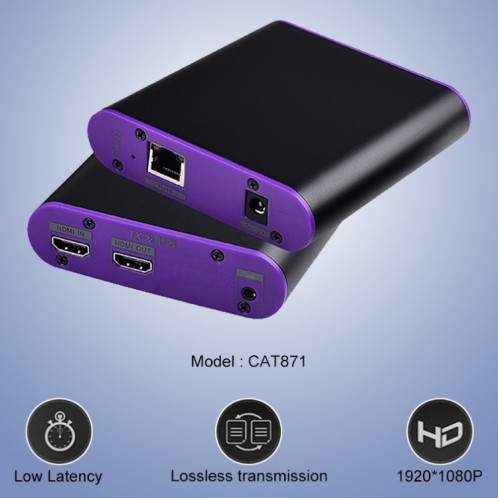 Extendeur HDMI CAT871 (récepteur et expéditeur) sur câble CAT5e / CAT6 avec IR, distance de transmission: 120 m () SH10EU1426-011