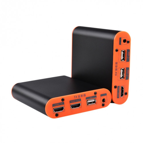Extender OPT882-KVM HDMI Extender (récepteur et émetteur) Extenseur à fibre optique avec port USB et fonction KVM, distance de transmission: 20 km () SH16EU821-011
