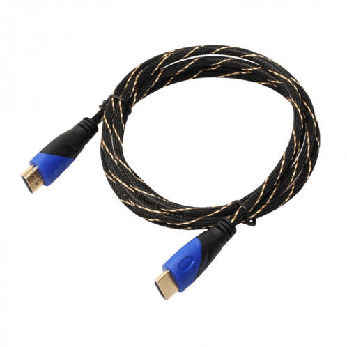 1.8m HDMI 1.4 Version 1080P Fil Net Ligne Bleu Noir Tête HDMI Mâle vers HDMI Mâle Connecteur Audio Vidéo Câble Adaptateur SH0122466-08
