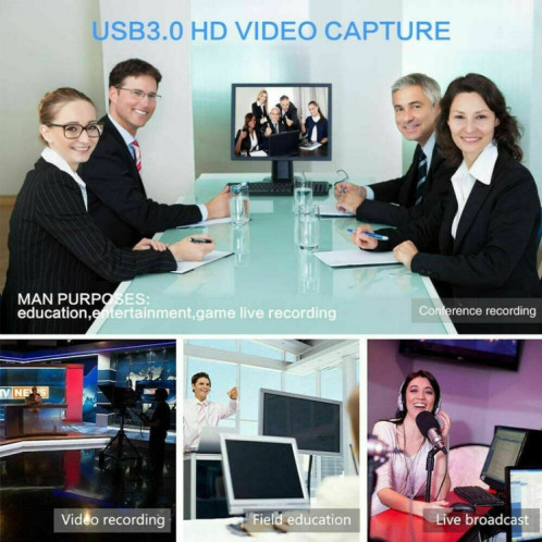 K004 Capture vidéo HDMI vers USB 3.0 UVC HD (noir) SH155B533-011
