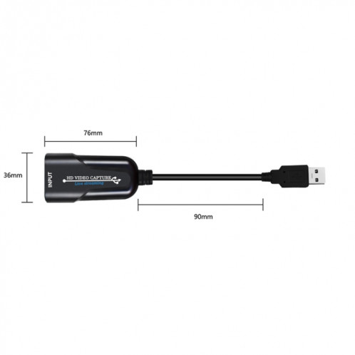 K004 Capture vidéo HDMI vers USB 3.0 UVC HD (noir) SH155B533-011