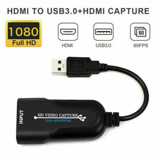 K004 Capture vidéo HDMI vers USB 3.0 UVC HD (noir) SH155B533-011