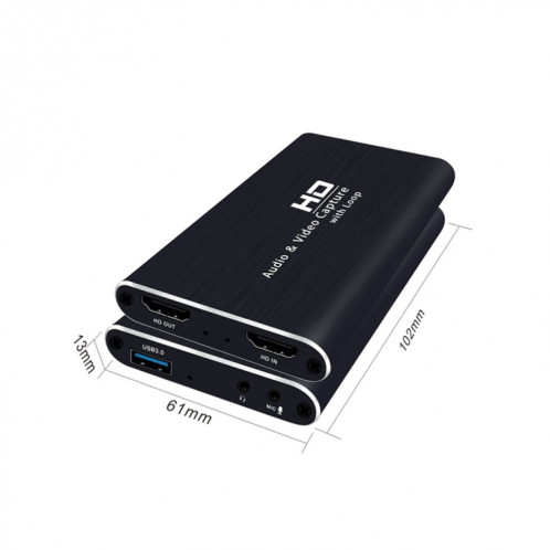 Z34 HDMI femelle + micro vers HDMI femelle + audio + USB HD carte de capture vidéo et audio avec boucle SH01911552-09