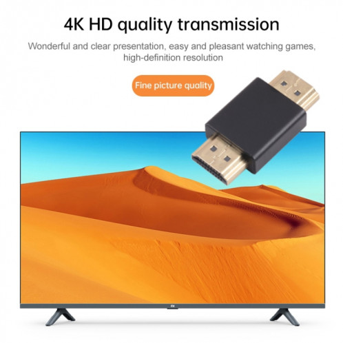Adaptateur HDMI mâle à tête en or à mâle (noir) SH201B1873-06