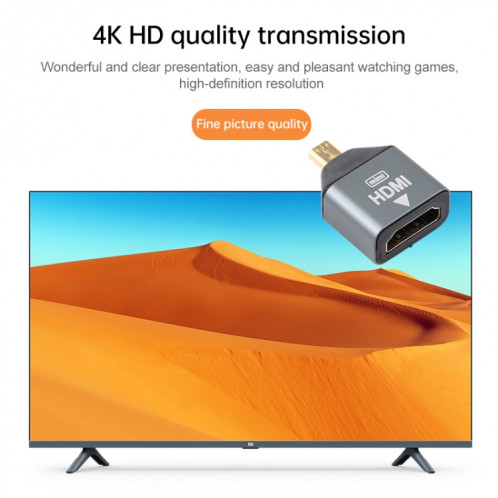 Micro HDMI Homme à HDMI Adaptateur de tête plaqué or féminin SH0203919-06