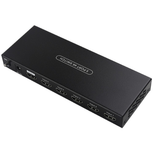 Measy SWH4651 4K 60 Hz 5 entrées 1 sortie commutateur convertisseur HDMI, type de prise : prise américaine (noir) SM233B56-09