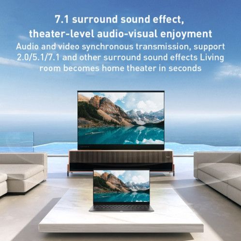 Measy SWH4651 4K 60 Hz 5 entrées 1 sortie commutateur convertisseur HDMI, type de prise : prise américaine (noir) SM233B56-09