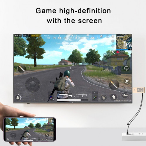 2 systèmes x 2 modes Super Dongle Wire et adaptateur de miroir HDMI HDTV sans fil pour Android, iOS (or) SH236J1047-09