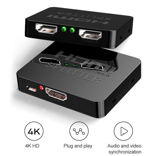 1x2 Mini répartiteur d'amplificateur HDMI, prise en charge 3D et 4K x 2K (blanc) SH125W1520-012
