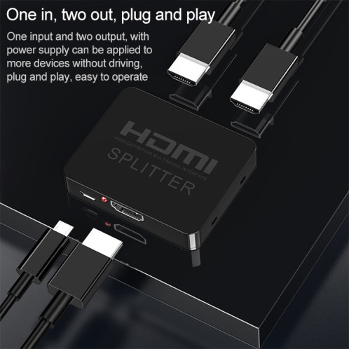 1x2 Mini répartiteur d'amplificateur HDMI, prise en charge 3D et 4K x 2K (blanc) SH125W1520-012