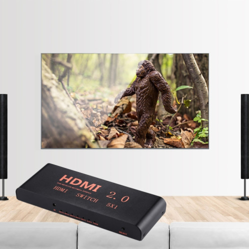 Commutateur HDMI 2.0 5X1 4K / 60Hz avec télécommande, SH1154661-011