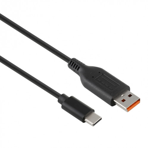 Interface Yoga 3 vers câble de chargeur adaptateur secteur mâle de type C / USB-C pour Lenovo Yoga 3, longueur: environ 1,8 m (noir) SH543B1240-05