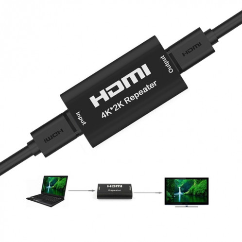 Mini 2160P Full HD HDMI 1.4b Répéteur Amplificateur, Support 4K x 2K, 3D (Noir) SH851B259-08