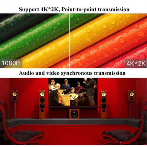 Mini 2160P Full HD HDMI 1.4b Répéteur Amplificateur, Support 4K x 2K, 3D (Noir) SH851B259-08
