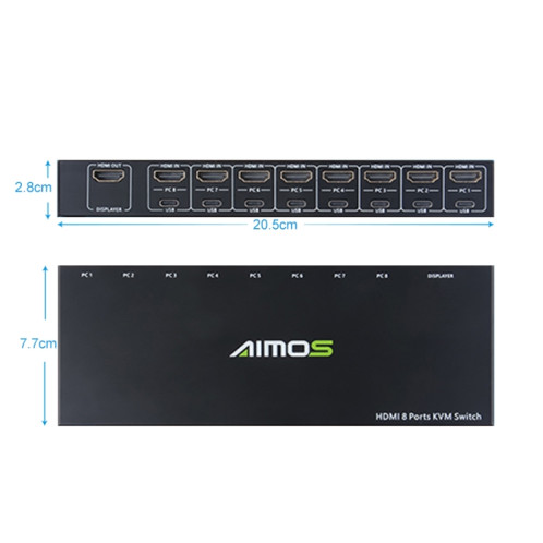Commutateur KVM AIMOS AM-KVM801 HDMI 8 ports SH21581279-012