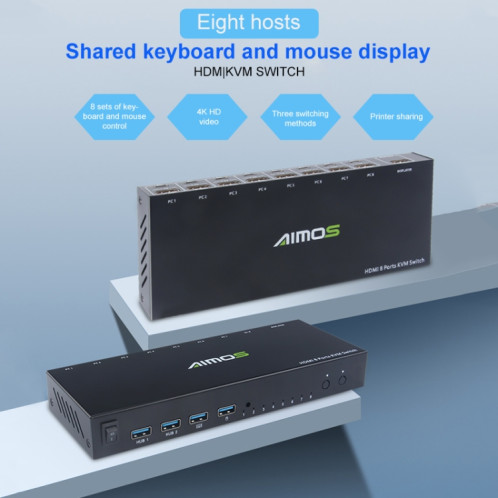 Commutateur KVM AIMOS AM-KVM801 HDMI 8 ports SH21581279-012