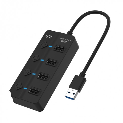 ONTEN 5301 USB 3.0 Homme à 4 USB 2.0 Femme Splitter Extender avec interrupteur indépendant SO2361726-08