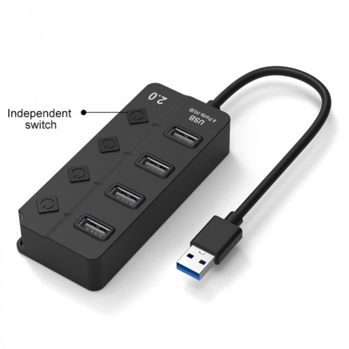 ONTEN 5301 USB 3.0 Homme à 4 USB 2.0 Femme Splitter Extender avec interrupteur indépendant SO2361726-08