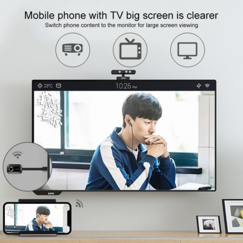 Dongle d'affichage sans fil MiraScreen G9se 2.4G WiFi 1080P HDMI TV Stick pour Windows et Android et iOS et Mac OS, prend en charge l'application EZmira SH56921791-010