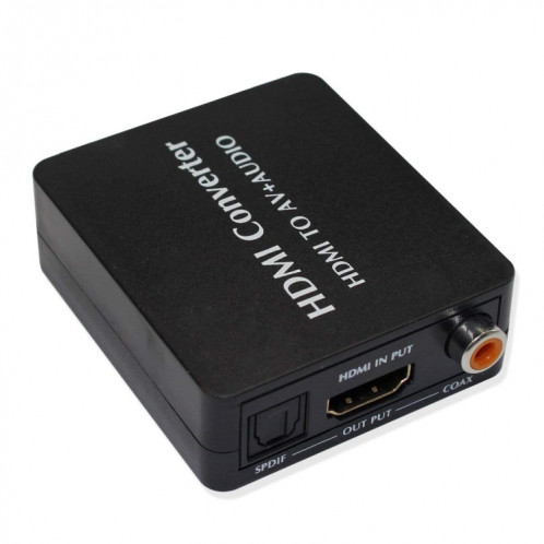 Convertisseur audio HDMI vers AV Support audio coaxial SPDIF Adaptateur vidéo composite NTSC PAL HDMI vers 3RCA pour TV / PC / PS3 / Blu-ray DVD SH74041481-06