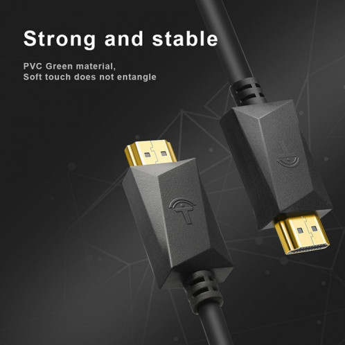 ROCKETEK HDMI01Y-2 HDMI 2.0 4K 30Hz 3D HD Connecteur plaqué or Câble HDMI pour tous les appareils HDMI, longueur: 2 m SR85011783-09