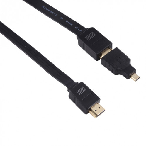 1 m HDMI mâle à HDMI mâle Adaptateur de connecteur audio vidéo rétractable avec mini HDMI et adaptateurs micro HDMI pour moniteur et projecteur HDTV, PC, appareils photo, tablettes et téléphones intelligents SH88841830-06