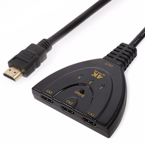 3 en 1 entrée HDMI 4K x 2K adaptateur de commutateur queue de cochon HDTV Splitter SH88851042-07