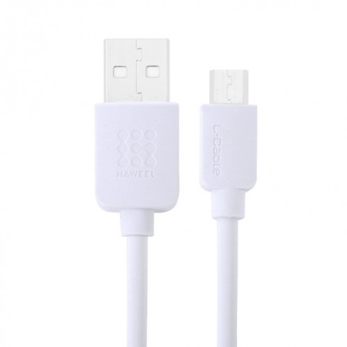 Micro USB à haute vitesse Haweel 3M au câble de charge de la synchronisation de données USB sur USB, Pour Samsung, Xiaomi, Huawei, LG, HTC, les appareils avec Port USB micro (blanc) SH013W378-07