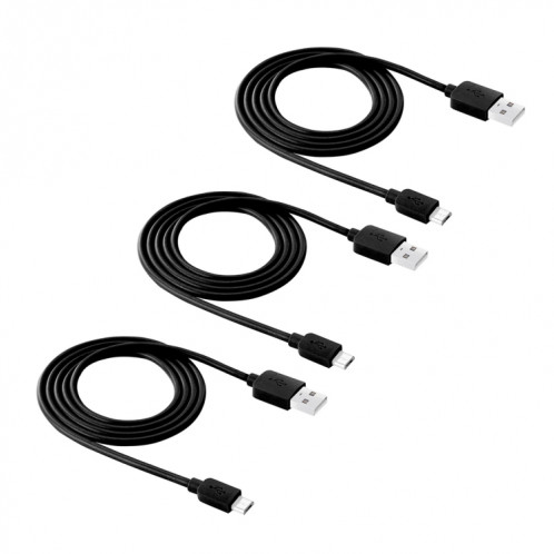3 PCS Haweel 1M Haute vitesse Micro USB sur USB Données Synchronisez les kits de charge de chargement pour Galaxy, Huawei, Xiaomi, LG, HTC et d'autres téléphones intelligents SH4009541-07